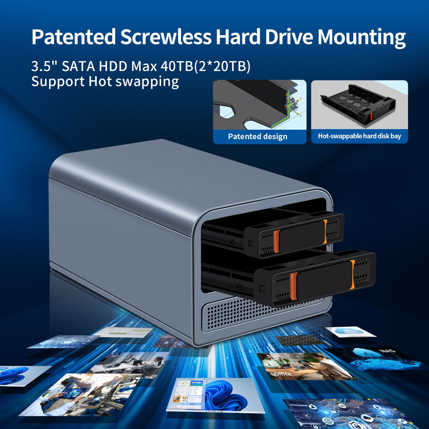 CWWK Mini PC NAS N100, 12th Gen Quad Core 4 Bay Network Storage Server, 3-in-1 Micro Computer, 2 Port I226V 2.5GB LAN, Soft Router, MiniSD, 32GB DDR5 RAM 512GB M.2 NVME SSD(NO HDD)