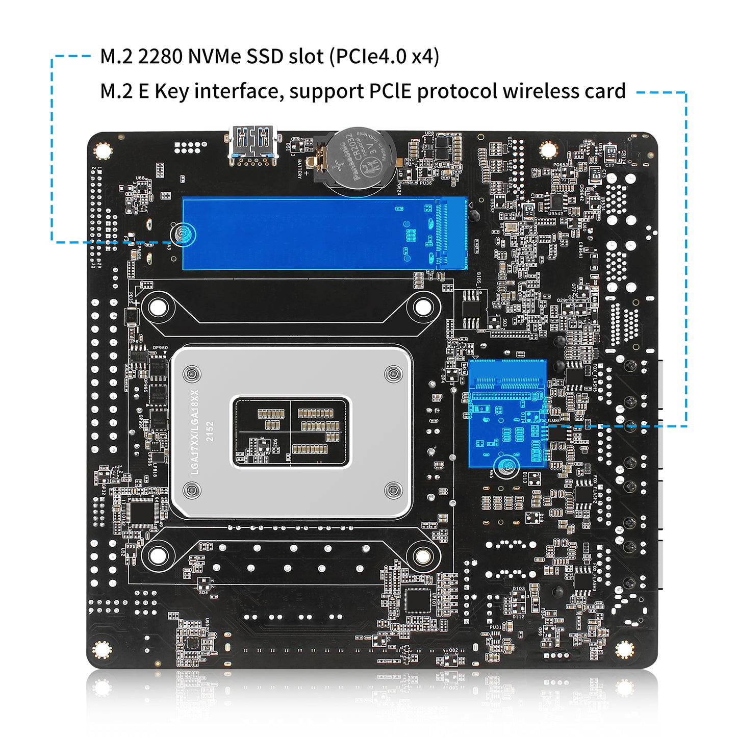 CWWK NAS Motherboard with 6 Bay SATA3.0, Q670 Mini ITX Mainboard LGA 1700, Soft Router Board DDR5 with 6xM.2 NVMe, i226-LM 2.5GbE, PCIe5.0 x16, 8GB RAM 128GB SSD (with Cable)