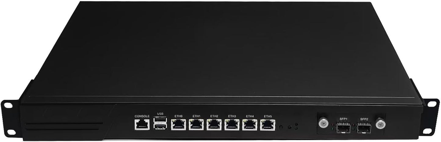 CWWK Firewall Hardware, 19" 1U Rackmount, LGA1151, B250 Chipset, Customised CPU Models Available, Router PC, Dual 10GbE SFP+, 6 x I225V 2.5GbE ETH, Default NO RAM NO SSD NO CPU