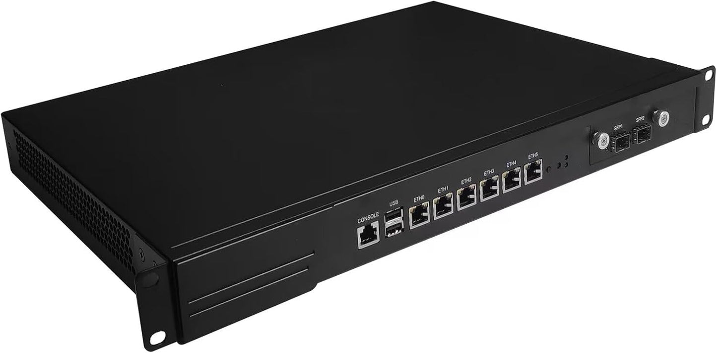 CWWK Firewall Hardware, 19" 1U Rackmount, LGA1151, B250 Chipset, Customised CPU Models Available, Router PC, Dual 10GbE SFP+, 6 x I225V 2.5GbE ETH, Default NO RAM NO SSD NO CPU