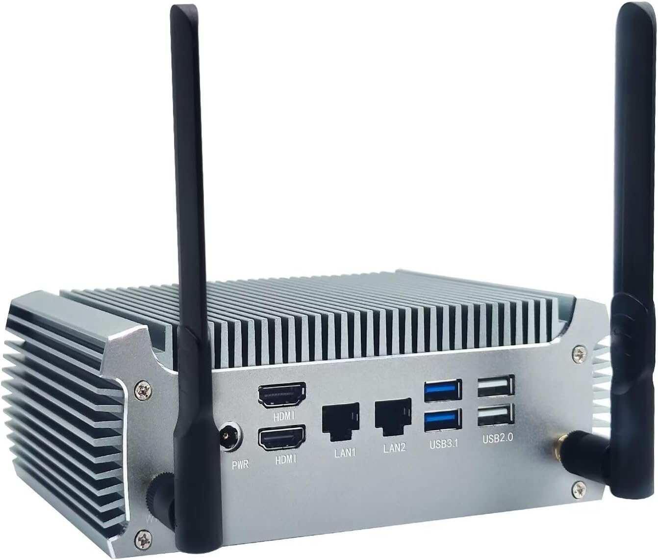 Mini PC Fanless AMD R7 5825U 8 Cores 16 Threads, Small Office Industrial Desktop Computer, WiFi6 BT5.2, UHD 4K Dual Display, Barebone, NO RAM NO Storage NO System
