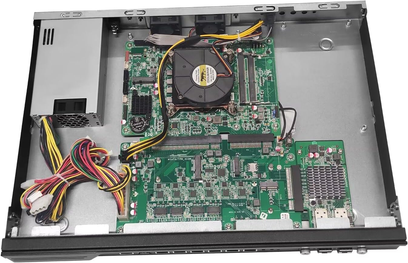 CWWK Firewall Hardware, 19" 1U Rackmount, LGA1151, B250 Chipset, Customised CPU Models Available, Router PC, Dual 10GbE SFP+, 6 x I225V 2.5GbE ETH, Default NO RAM NO SSD NO CPU