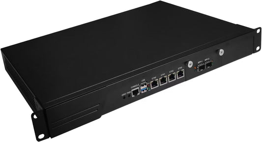 CWWK Firewall Hardware, 19 Inch 1U Rackmount,Core i3 N305/ N100/ Intel N200, Dual 10GbE SFP+, Network Security Appliance, Router PC, 4 x I226V 2.5GbE LAN, OPNsense, VGA, DDR5 16GB RAM 1TB SSD