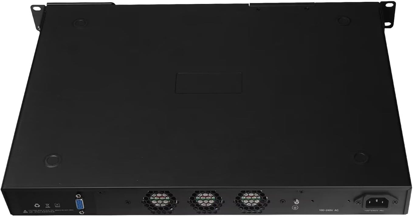 CWWK Firewall Hardware, 19 Inch 1U Rack mount, Network Security Appliance, Router PC, Core i3 N305, 4 x I226V 2.5GbE LAN, Console, OPNsense, AES-NI, VGA, DDR5 32GB RAM 512GB SSD