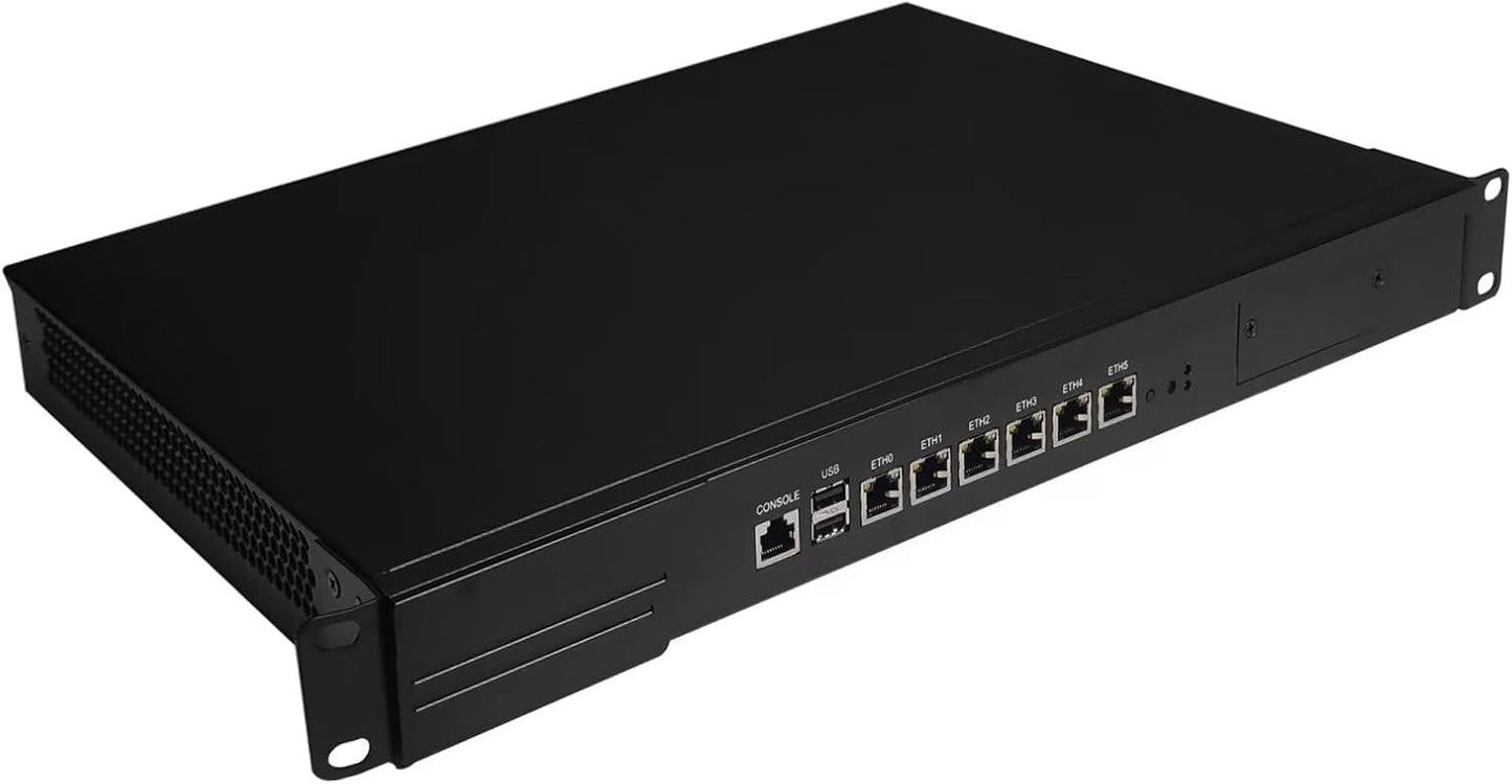 CWWK 1U Firewall Appliance B250 Core i58500/ i7 8700/ i9 9900, 6 x i225V 2.5GbE LAN Firewall Hardware VPN Router PC, 8GB RAM 256GB SSD OPNsense Hardware 19”Rackmount for Homelab with VGA, SIM