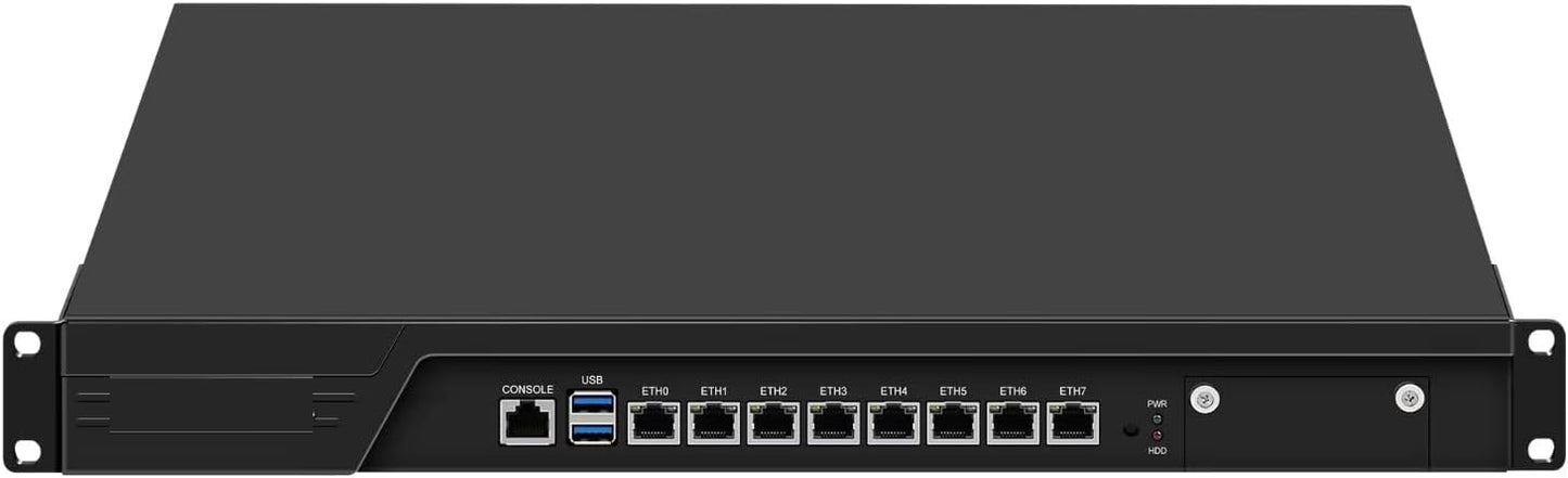 CWWK  1U Firewall Appliance B150 Core i3 7100/i5 7500/i7 7700, 8 x i226V 2.5GbE LAN Firewall Hardware VPN Router PC, 16GB RAM 1TB SSD OPNsense Hardware 19”Rackmount for Homelab with VGA, SIM