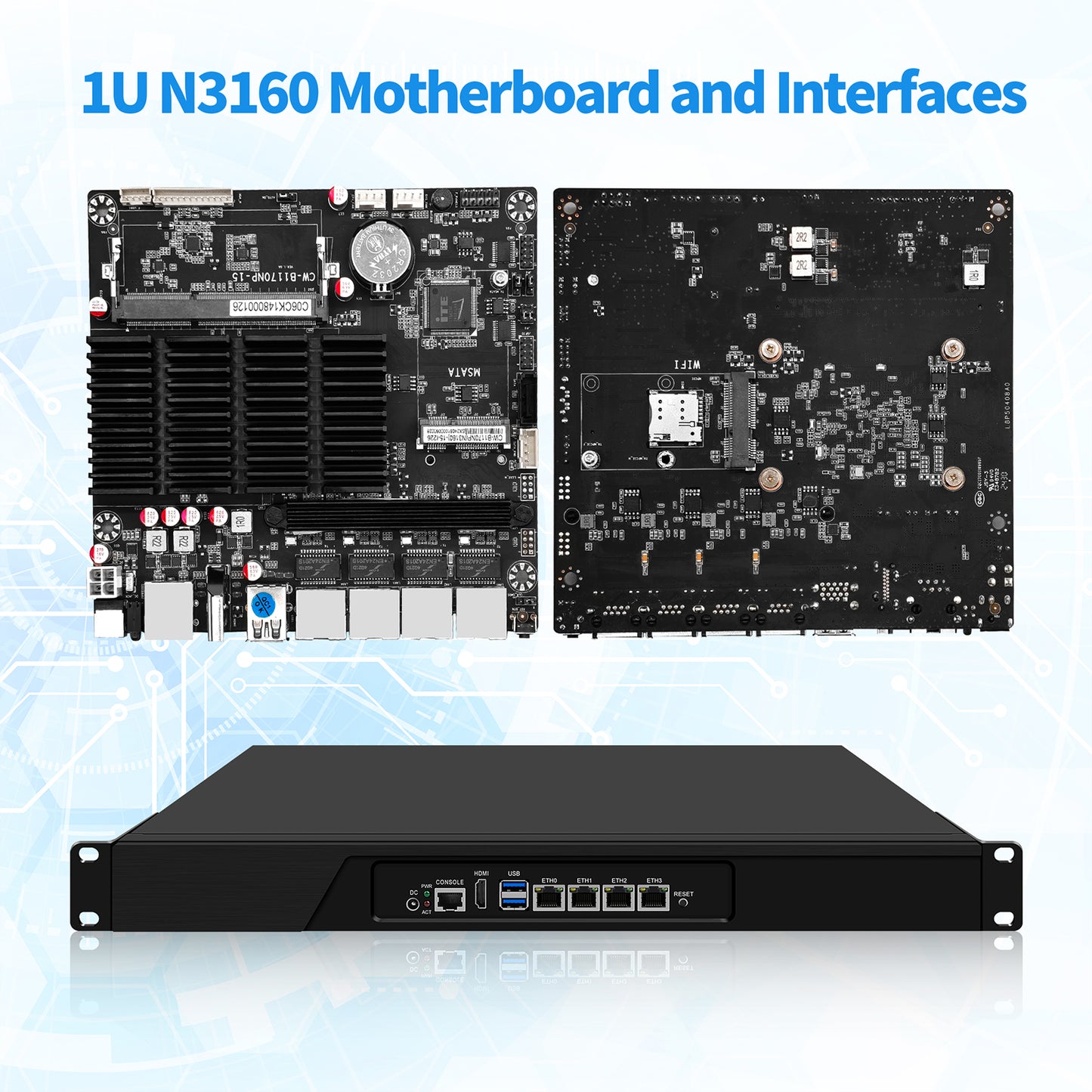 (Second-hand)CWWK U13(19 inch) 1U Rackmount 2.5GbE Router, Intel N3160, 4 Intel i226 LAN