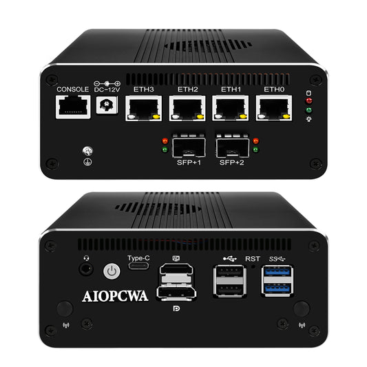 (Second-hand) AlOPCWA Mini PC Celeron N2840, Multiple Ethernet Ports, USB3.0, HDMl, Micro Desktop Computer, NO RAM, NO Storage，Random Enclosure